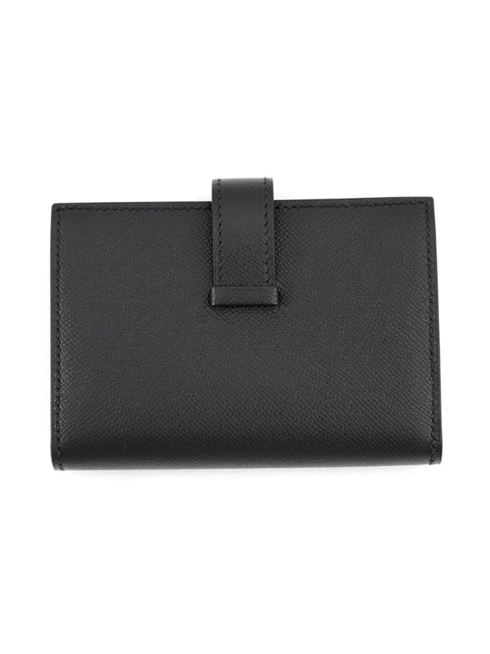 Hermes Card Case Bearn Mini Coin Purse Black Veau Madame Business